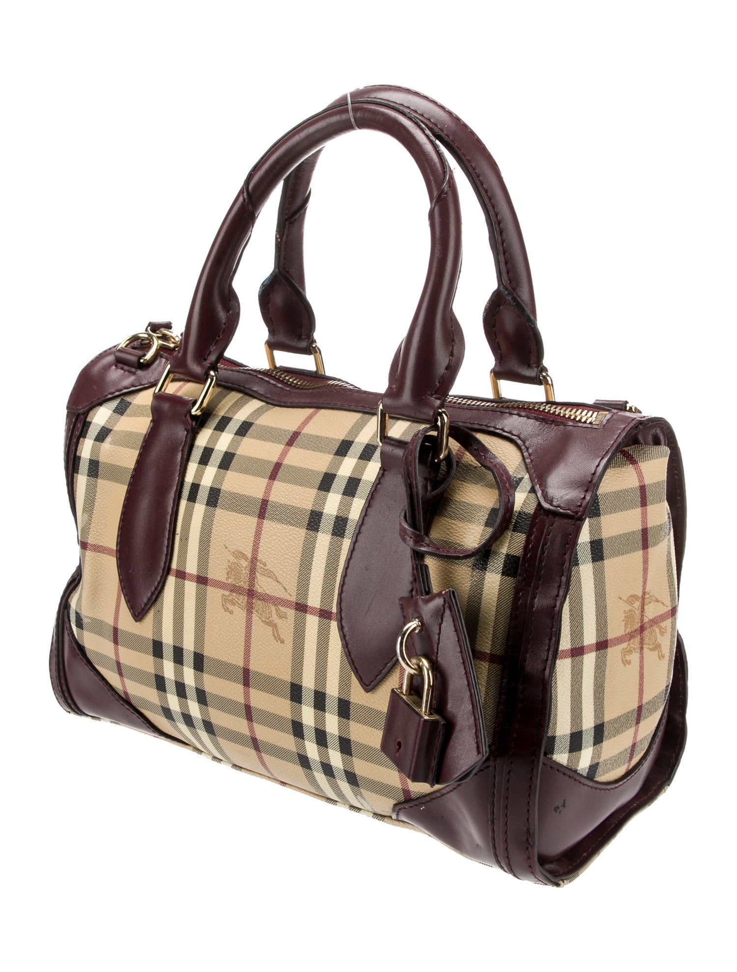 Burberry Haymarket Check Top Handle Bag